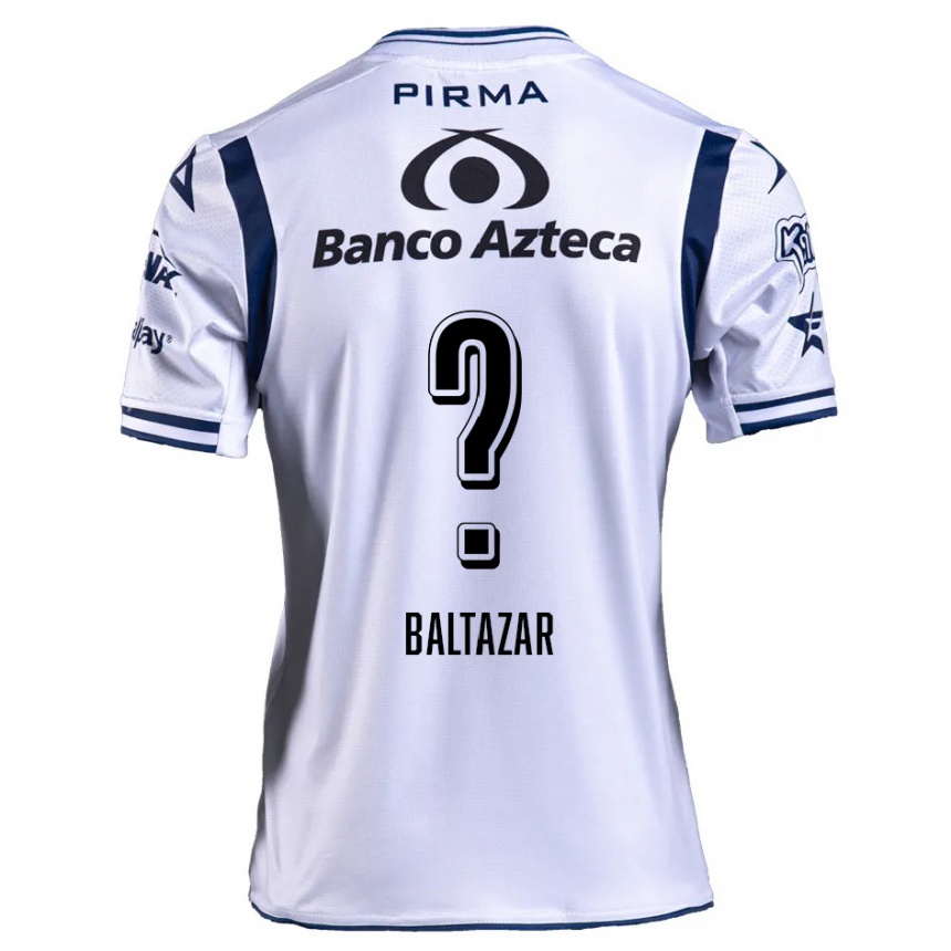 Niño Fútbol Camiseta Carlos Baltazar #0 Blanco Azul Marino 1ª Equipación 2024/25