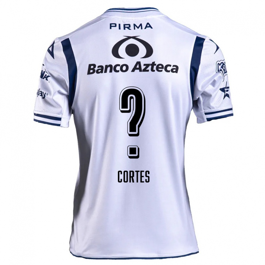 Niño Fútbol Camiseta Vinícius Côrtes #0 Blanco Azul Marino 1ª Equipación 2024/25