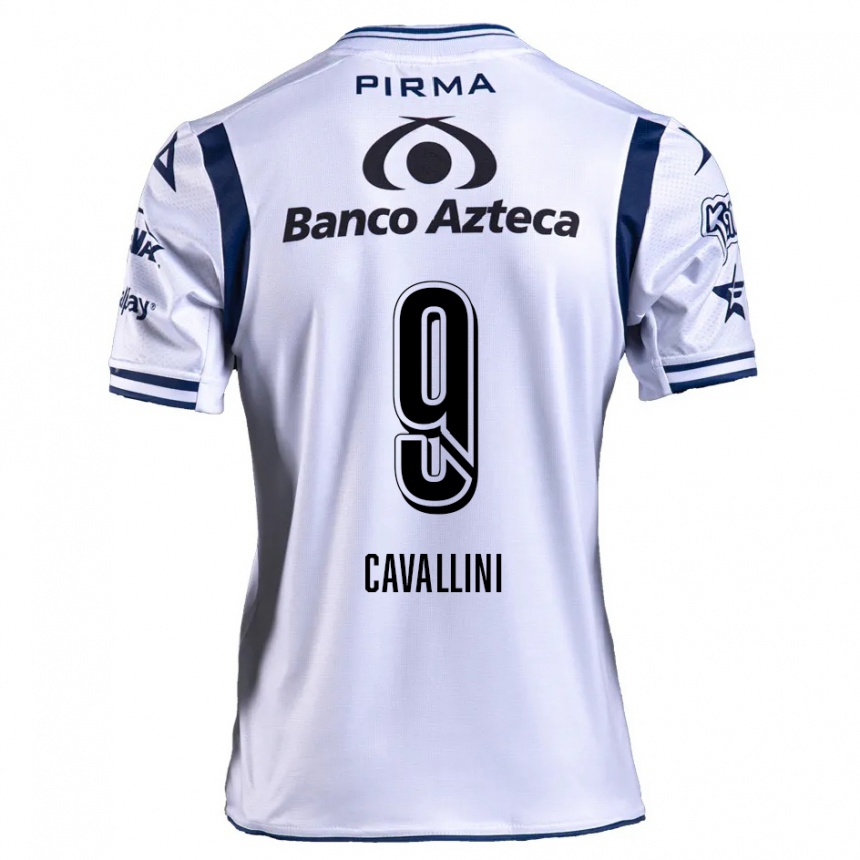 Niño Fútbol Camiseta Lucas Cavallini #9 Blanco Azul Marino 1ª Equipación 2024/25