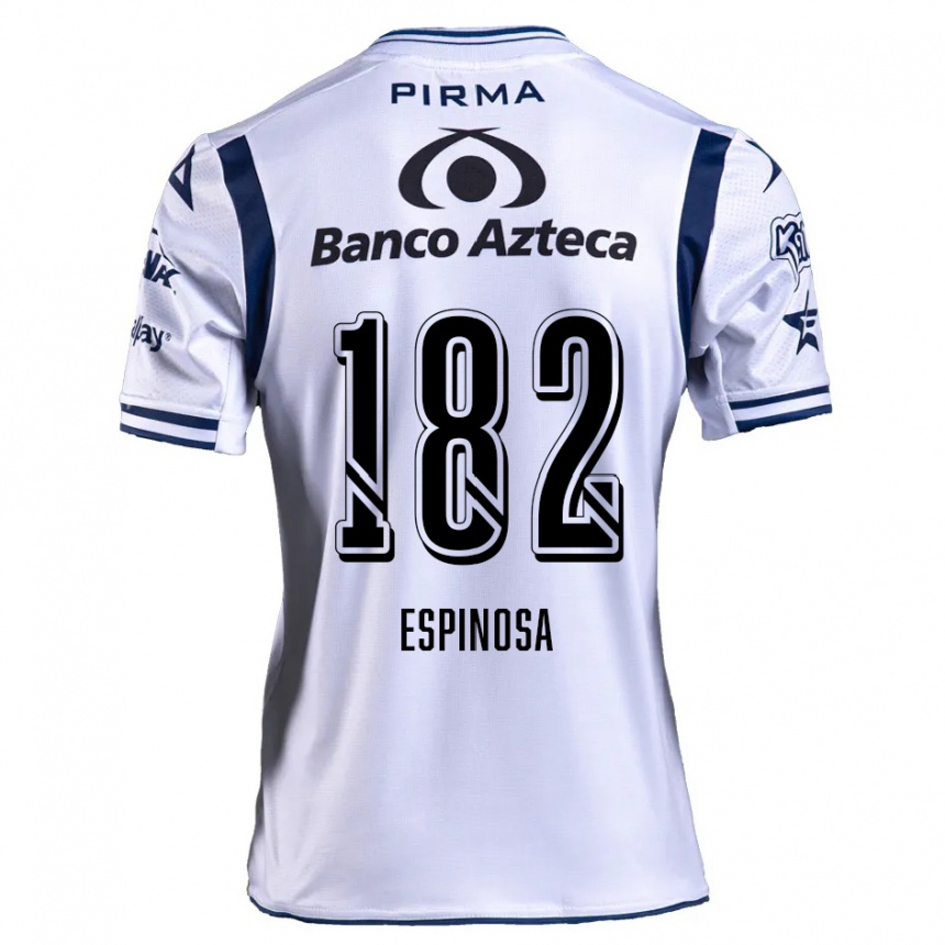 Niño Fútbol Camiseta Daniel Espinosa #182 Blanco Azul Marino 1ª Equipación 2024/25