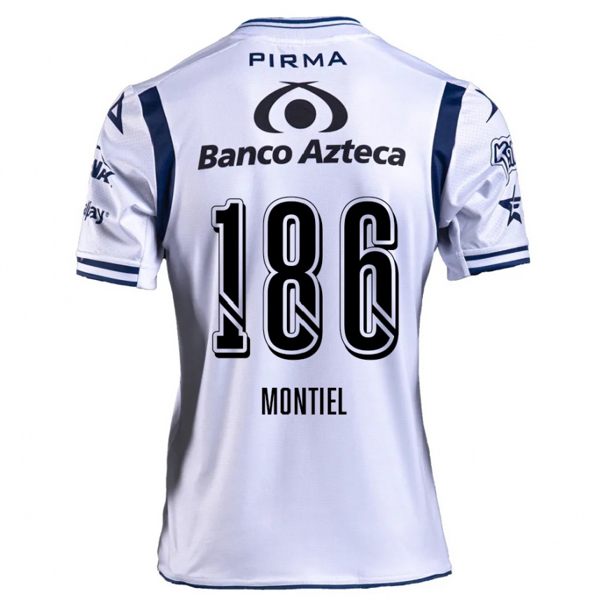 Niño Fútbol Camiseta Santiago Montiel #186 Blanco Azul Marino 1ª Equipación 2024/25