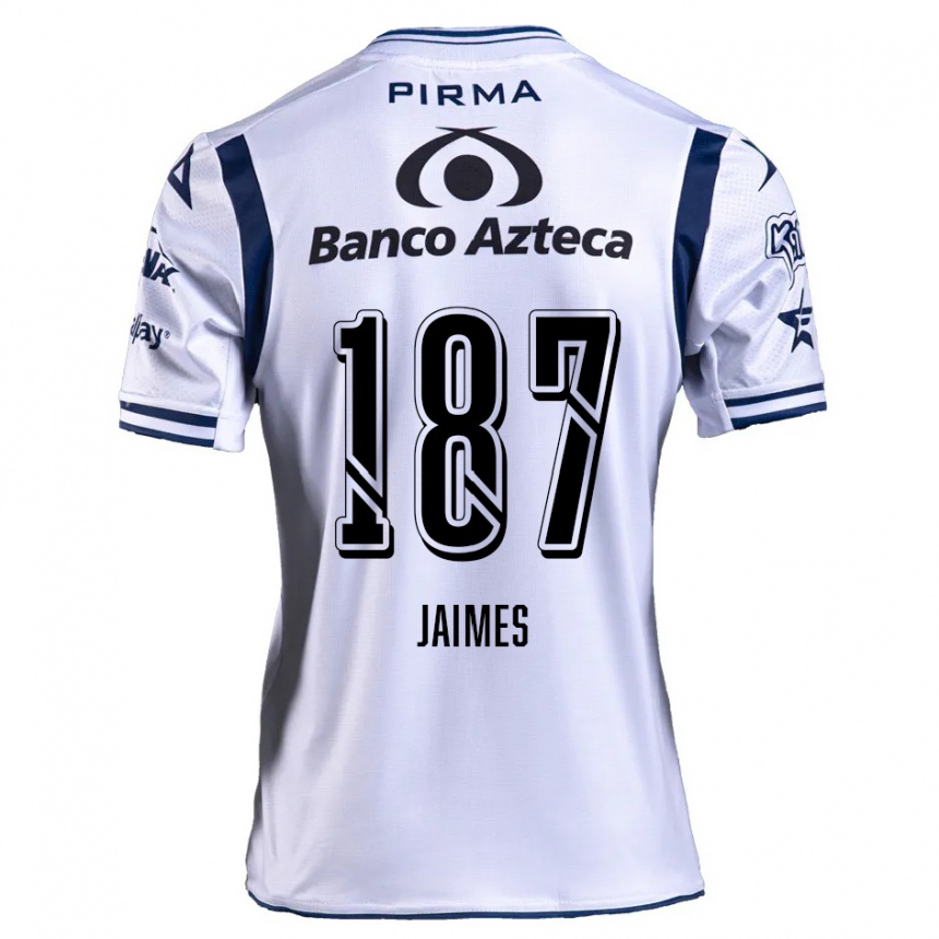 Niño Fútbol Camiseta Tristhan Jaimes #187 Blanco Azul Marino 1ª Equipación 2024/25