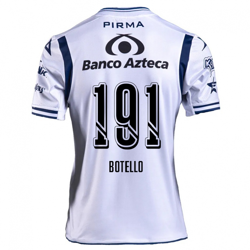 Niño Fútbol Camiseta Octavio Botello #191 Blanco Azul Marino 1ª Equipación 2024/25