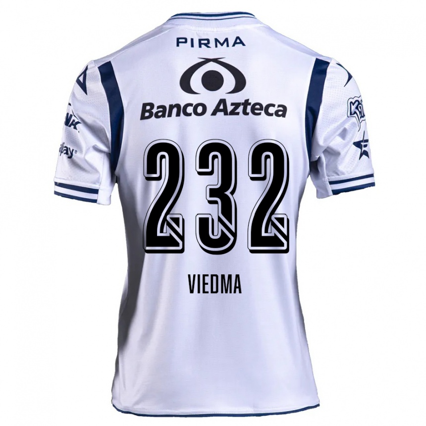 Niño Fútbol Camiseta Alvar Viedma #232 Blanco Azul Marino 1ª Equipación 2024/25