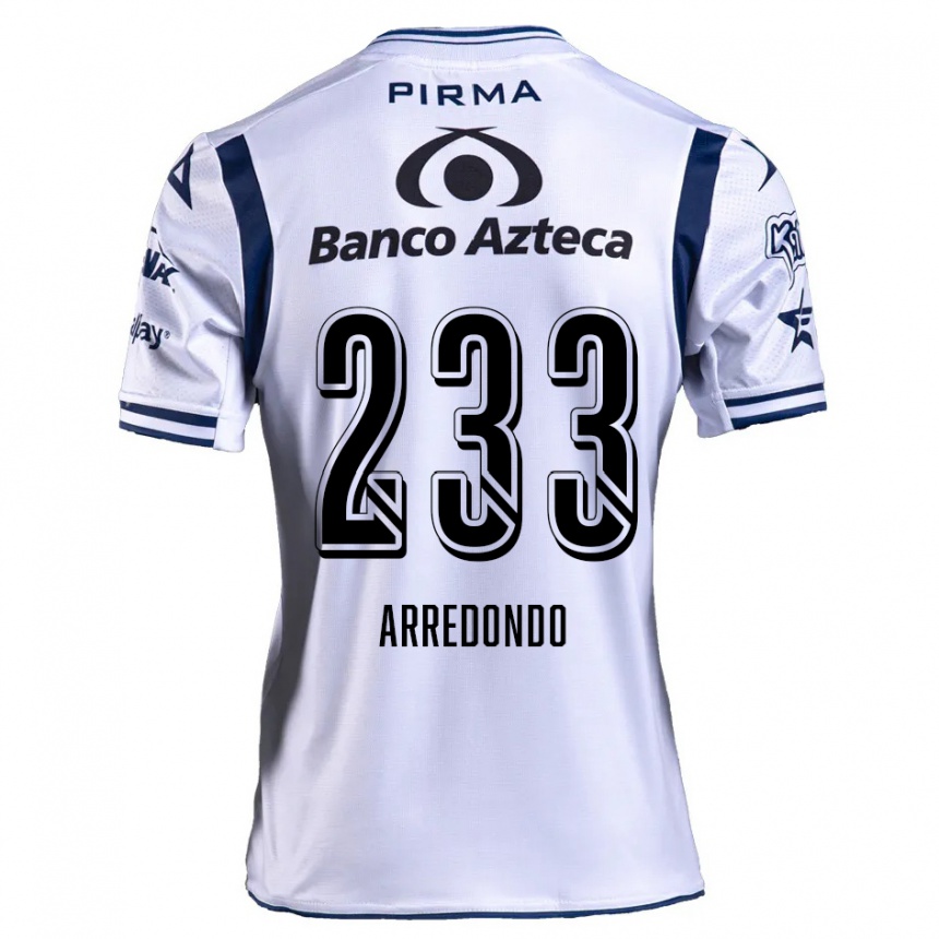 Niño Fútbol Camiseta Ángel Arredondo #233 Blanco Azul Marino 1ª Equipación 2024/25