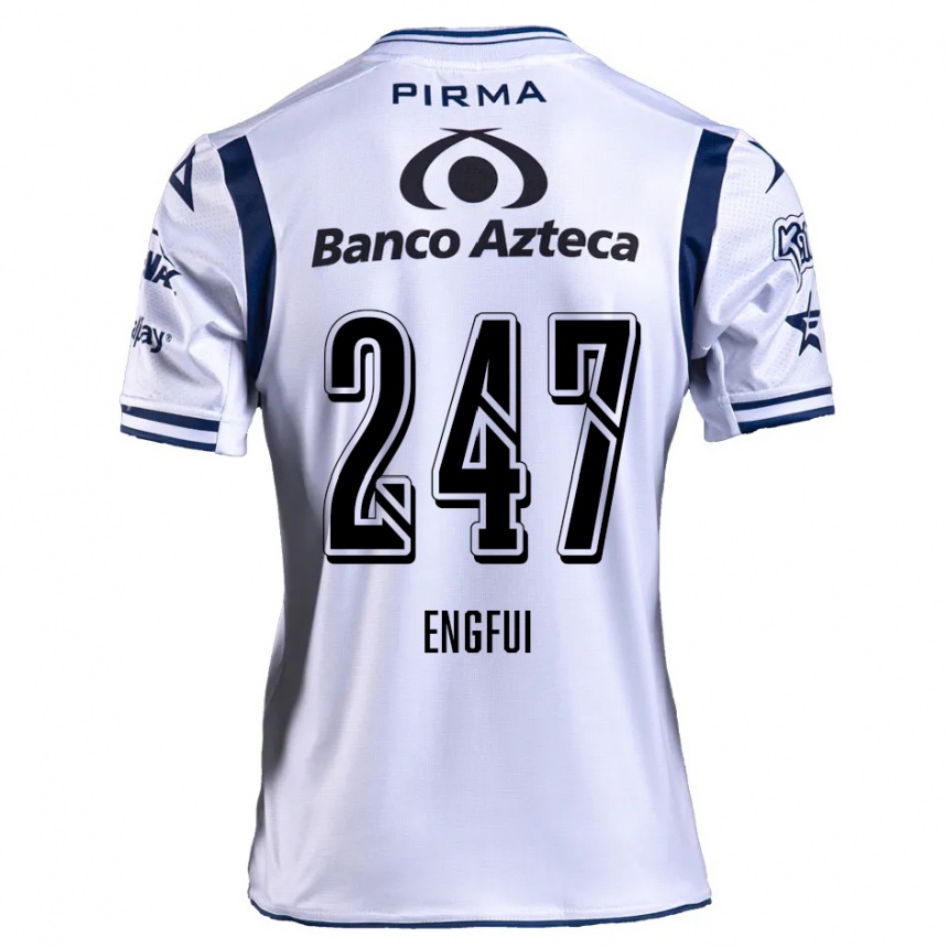 Niño Fútbol Camiseta Emilio Engfui #247 Blanco Azul Marino 1ª Equipación 2024/25