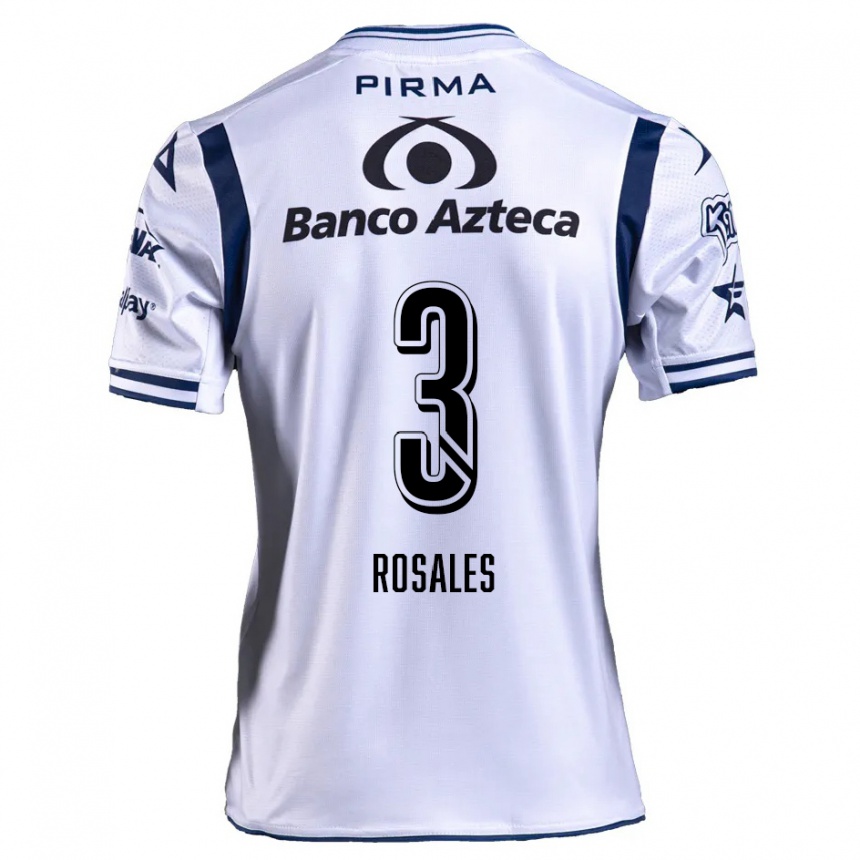 Niño Fútbol Camiseta Fátima Rosales #3 Blanco Azul Marino 1ª Equipación 2024/25