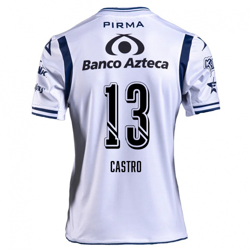 Niño Fútbol Camiseta Mariam Castro #13 Blanco Azul Marino 1ª Equipación 2024/25