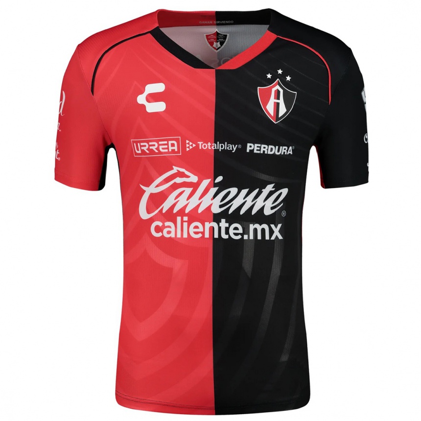 Niño Fútbol Camiseta Jesus Aguirre #0 Negro Rojo 1ª Equipación 2024/25