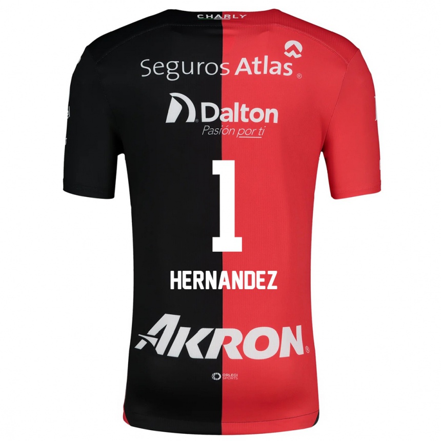 Niño Fútbol Camiseta José Hernández #1 Negro Rojo 1ª Equipación 2024/25