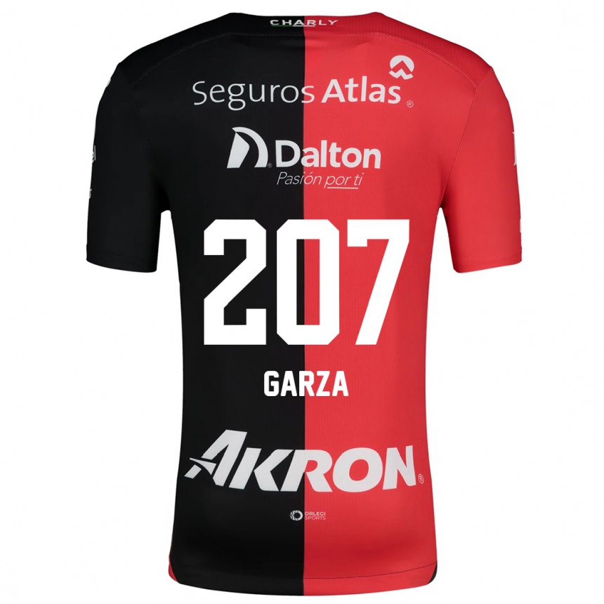 Niño Fútbol Camiseta Rodolfo Garza #207 Negro Rojo 1ª Equipación 2024/25