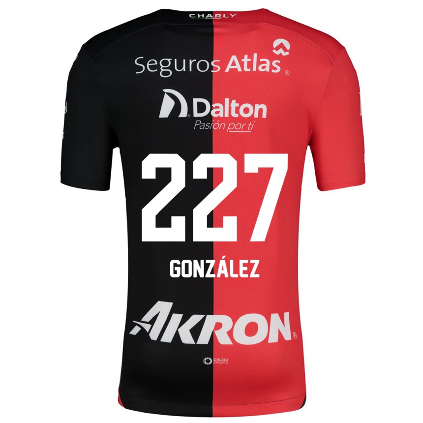 Niño Fútbol Camiseta Rodolfo González #227 Negro Rojo 1ª Equipación 2024/25