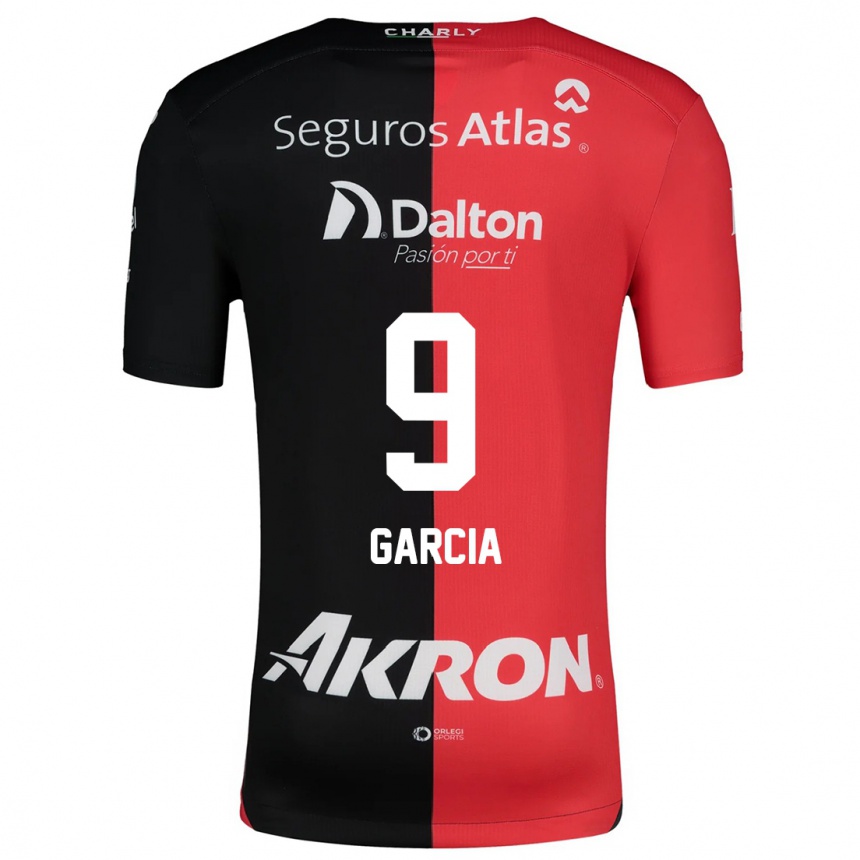 Niño Fútbol Camiseta Marcia García #9 Negro Rojo 1ª Equipación 2024/25