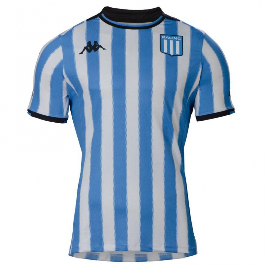 Niño Fútbol Camiseta Agustin Almendra #32 Azul Blanco Negro 1ª Equipación 2024/25