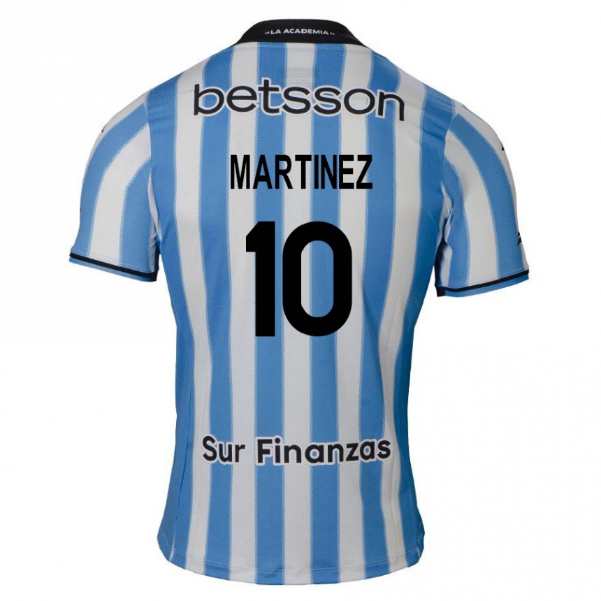 Niño Fútbol Camiseta Roger Martinez #10 Azul Blanco Negro 1ª Equipación 2024/25