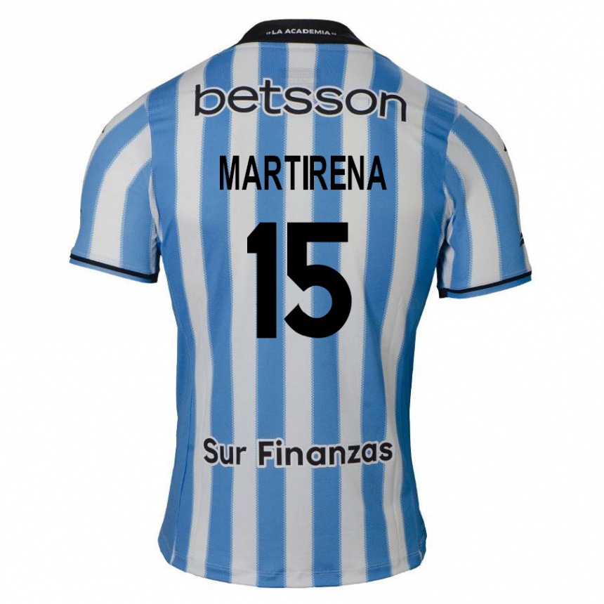 Niño Fútbol Camiseta Gastón Martirena #15 Azul Blanco Negro 1ª Equipación 2024/25