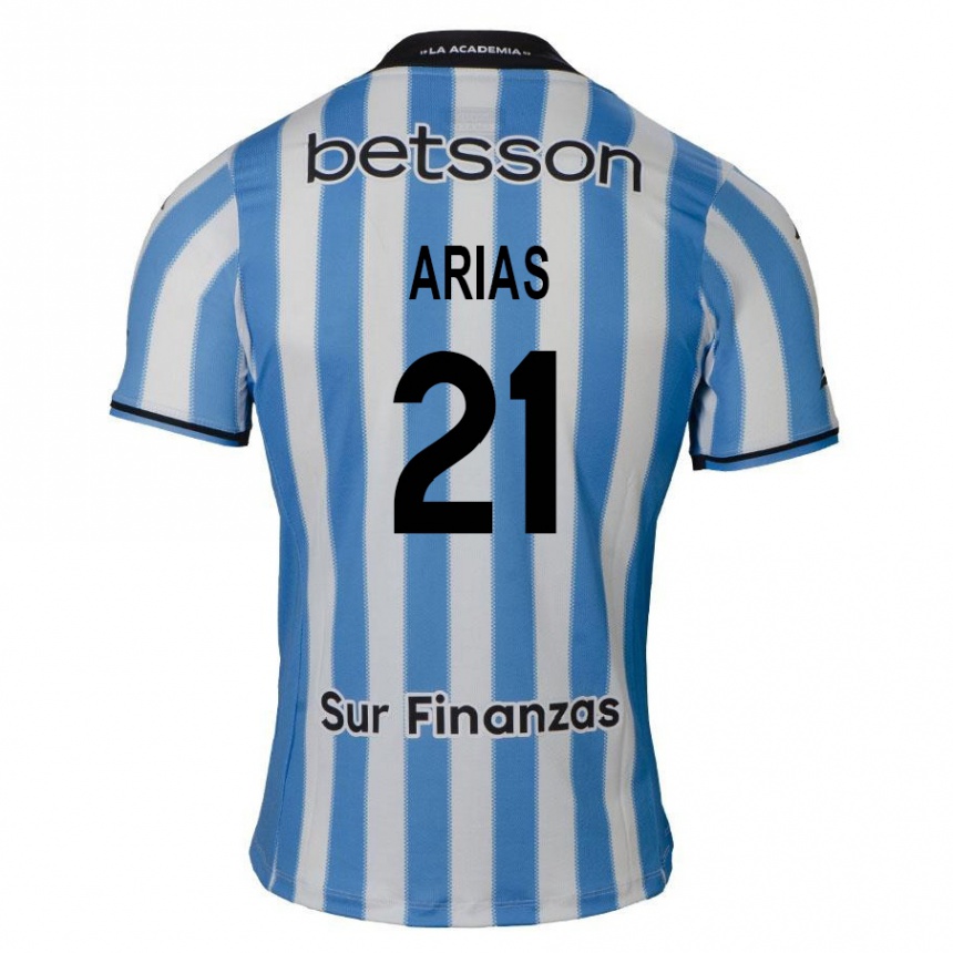 Niño Fútbol Camiseta Gabriel Arias #21 Azul Blanco Negro 1ª Equipación 2024/25