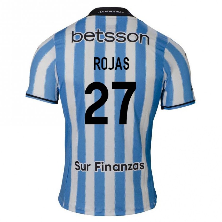 Niño Fútbol Camiseta Gabriel Rojas #27 Azul Blanco Negro 1ª Equipación 2024/25