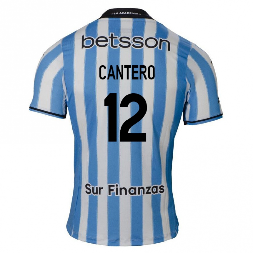 Niño Fútbol Camiseta Milton Cantero #12 Azul Blanco Negro 1ª Equipación 2024/25