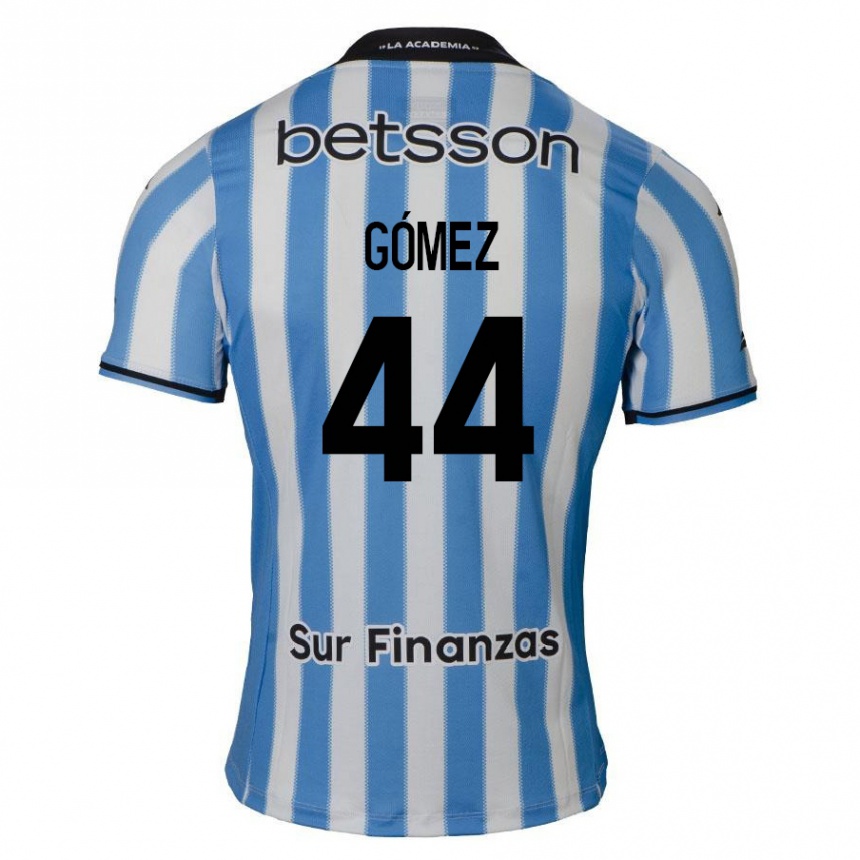 Niño Fútbol Camiseta Francisco Gómez #44 Azul Blanco Negro 1ª Equipación 2024/25