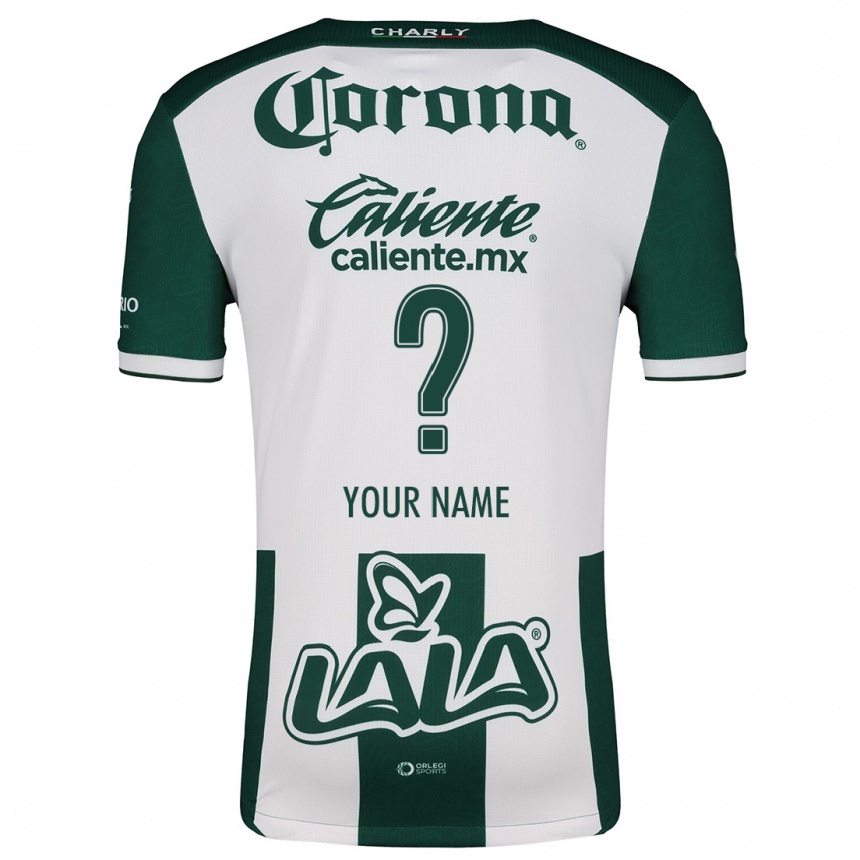 Niño Fútbol Camiseta Su Nombre #0 Verde Blanco 1ª Equipación 2024/25