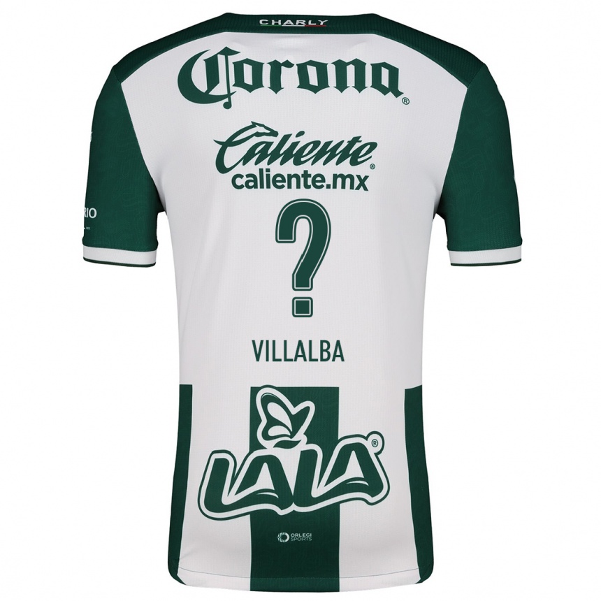 Niño Fútbol Camiseta Fran Villalba #0 Verde Blanco 1ª Equipación 2024/25