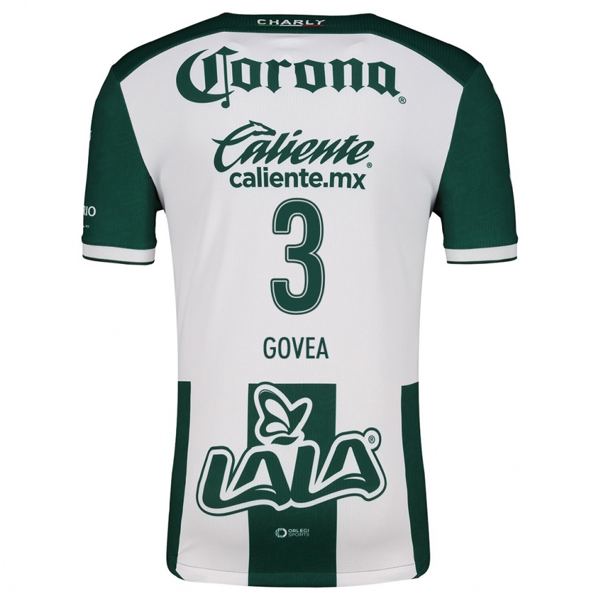 Niño Fútbol Camiseta Ismael Govea #3 Verde Blanco 1ª Equipación 2024/25