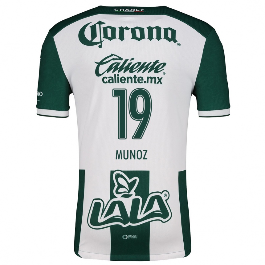 Niño Fútbol Camiseta Santiago Muñoz #19 Verde Blanco 1ª Equipación 2024/25