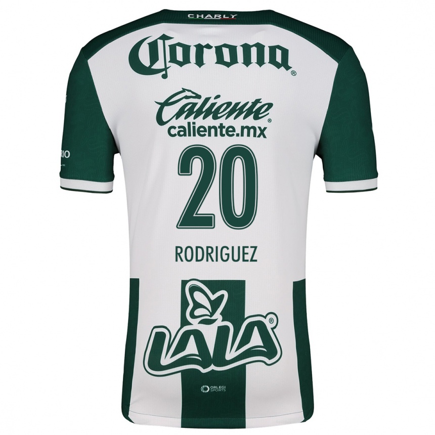 Niño Fútbol Camiseta Hugo Rodríguez #20 Verde Blanco 1ª Equipación 2024/25