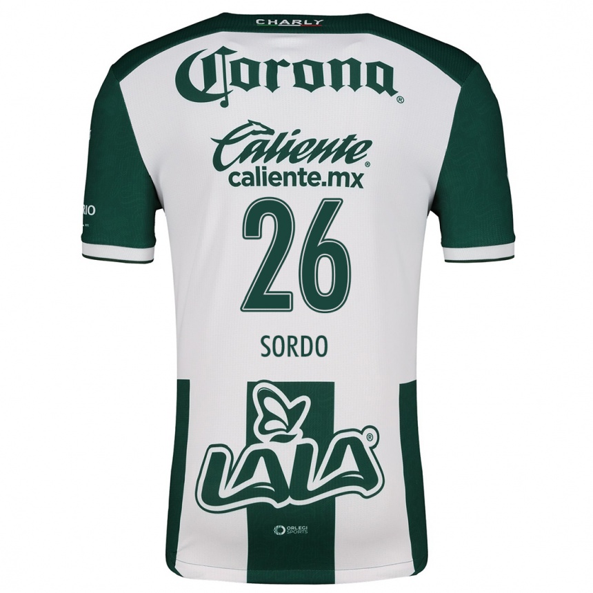 Niño Fútbol Camiseta Ramiro Sordo #26 Verde Blanco 1ª Equipación 2024/25