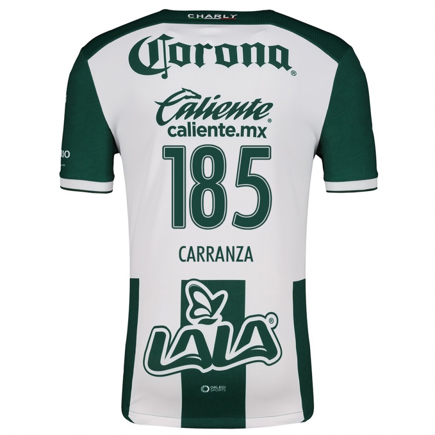 Niño Fútbol Camiseta Héctor Carranza #185 Verde Blanco 1ª Equipación 2024/25