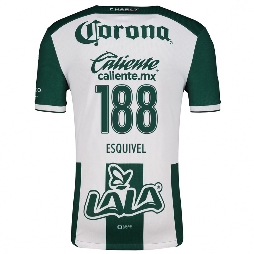 Niño Fútbol Camiseta Bruno Esquivel #188 Verde Blanco 1ª Equipación 2024/25