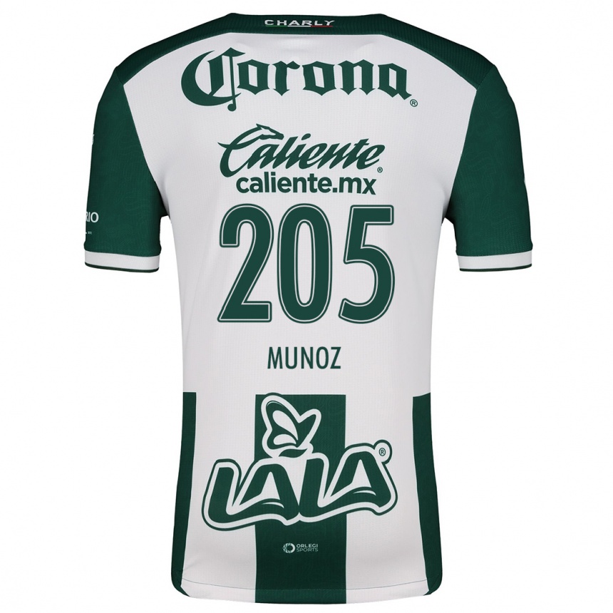 Niño Fútbol Camiseta Guillermo Muñoz #205 Verde Blanco 1ª Equipación 2024/25