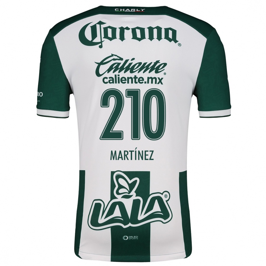 Niño Fútbol Camiseta André Martínez #210 Verde Blanco 1ª Equipación 2024/25