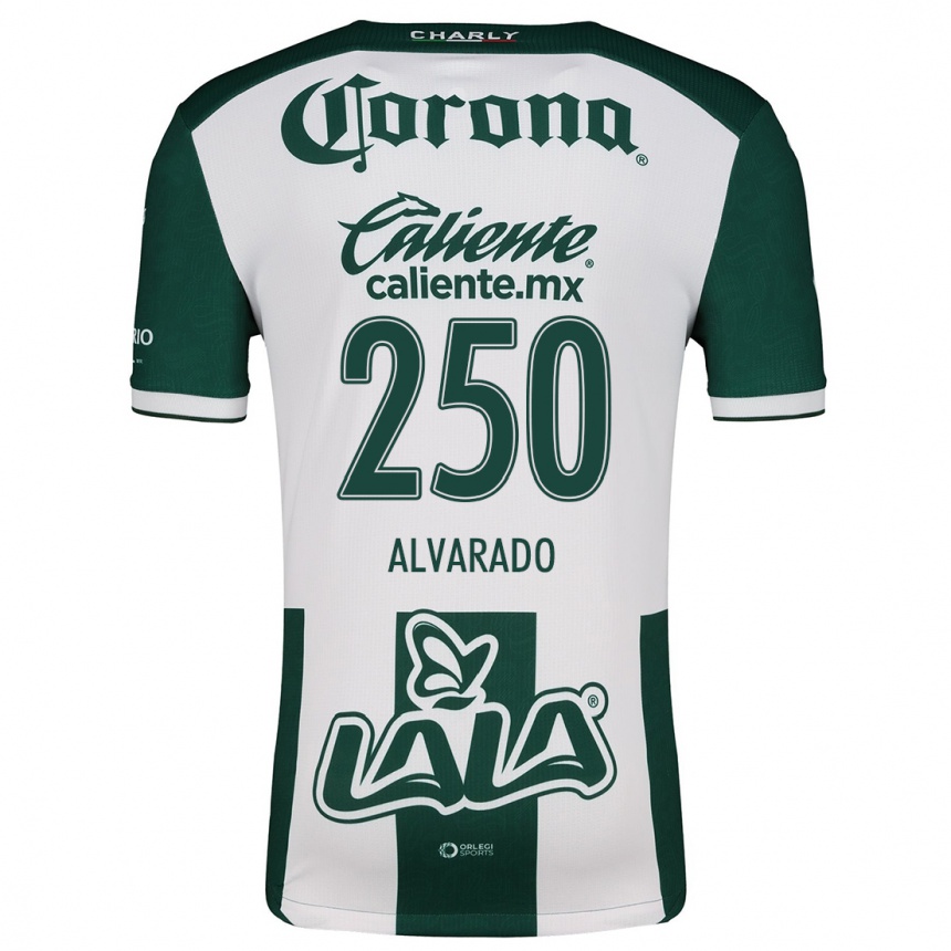 Niño Fútbol Camiseta Edwin Alvarado #250 Verde Blanco 1ª Equipación 2024/25