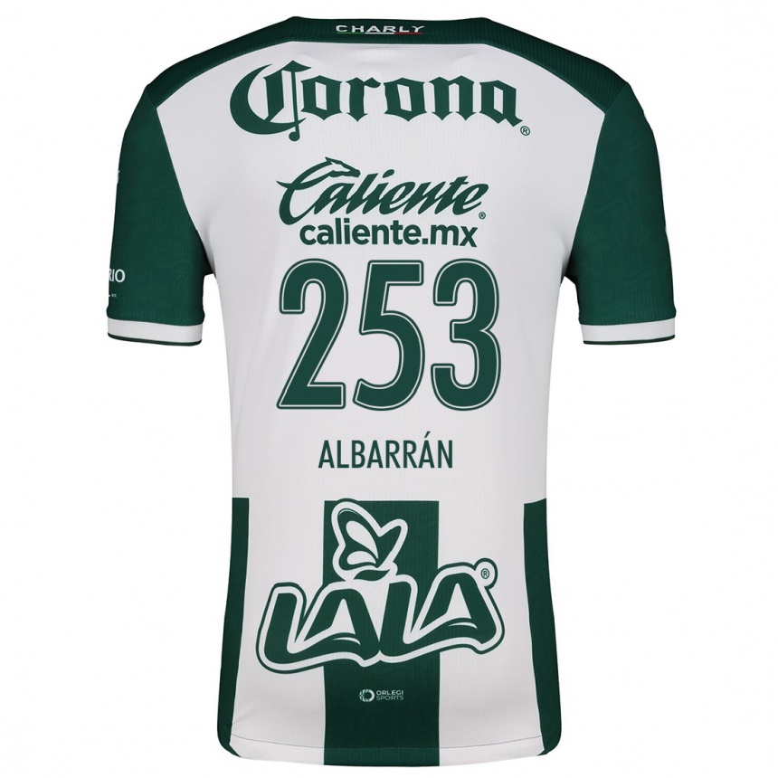 Niño Fútbol Camiseta Rodrigo Albarrán #253 Verde Blanco 1ª Equipación 2024/25