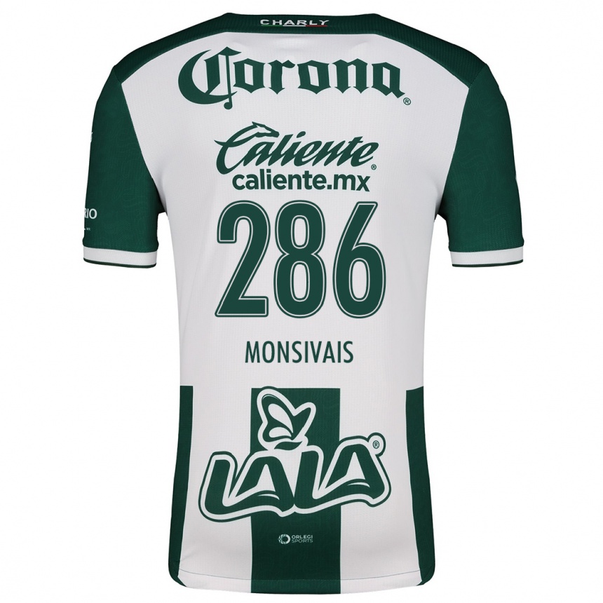 Niño Fútbol Camiseta Giovani Monsivais #286 Verde Blanco 1ª Equipación 2024/25