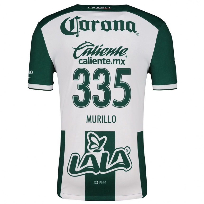 Niño Fútbol Camiseta Doryan Murillo #335 Verde Blanco 1ª Equipación 2024/25