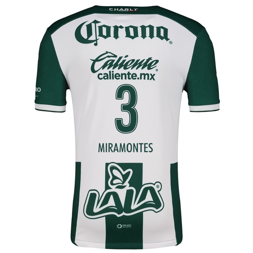 Niño Fútbol Camiseta Natalia Miramontes #3 Verde Blanco 1ª Equipación 2024/25