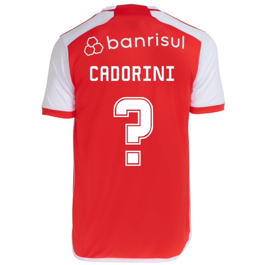 Niño Fútbol Camiseta Matheus Cadorini #0 Rojo Blanco 1ª Equipación 2024/25