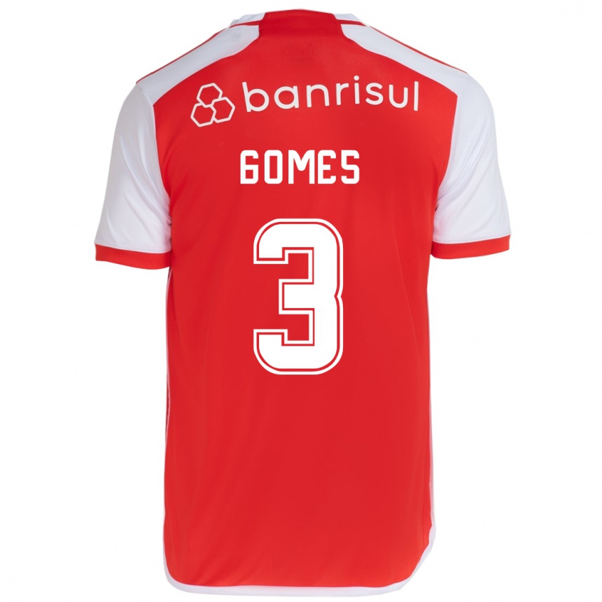 Niño Fútbol Camiseta Igor Gomes #3 Rojo Blanco 1ª Equipación 2024/25