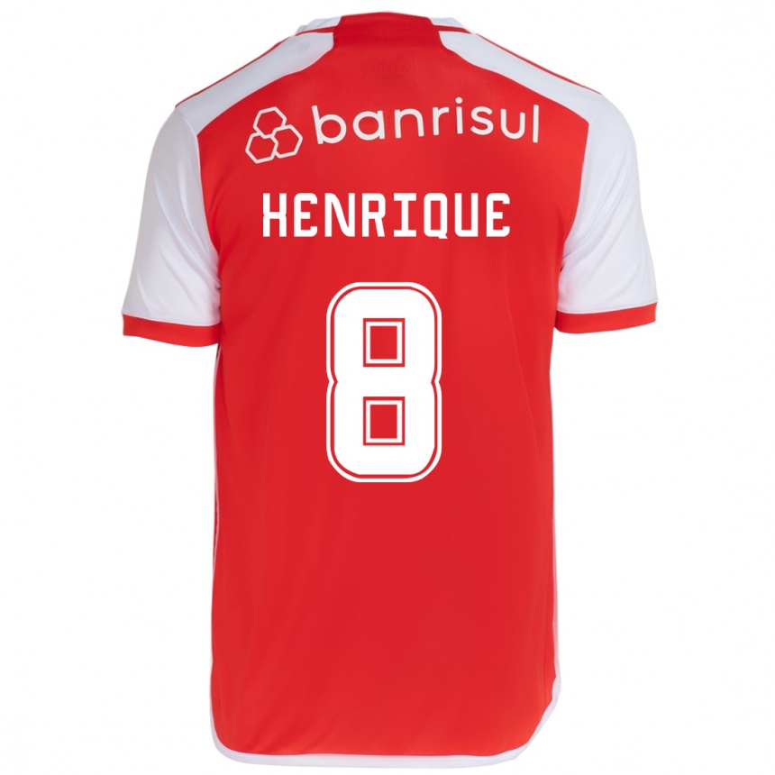 Niño Fútbol Camiseta Bruno Henrique #8 Rojo Blanco 1ª Equipación 2024/25