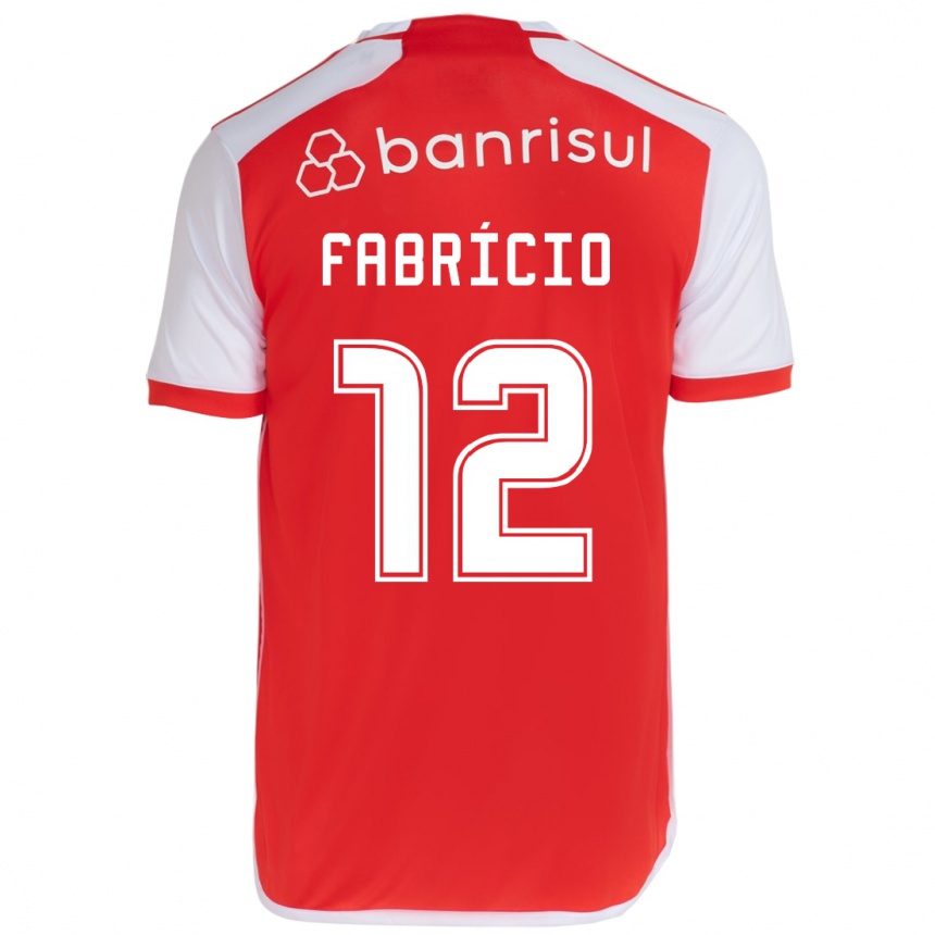 Niño Fútbol Camiseta Fabrício #12 Rojo Blanco 1ª Equipación 2024/25