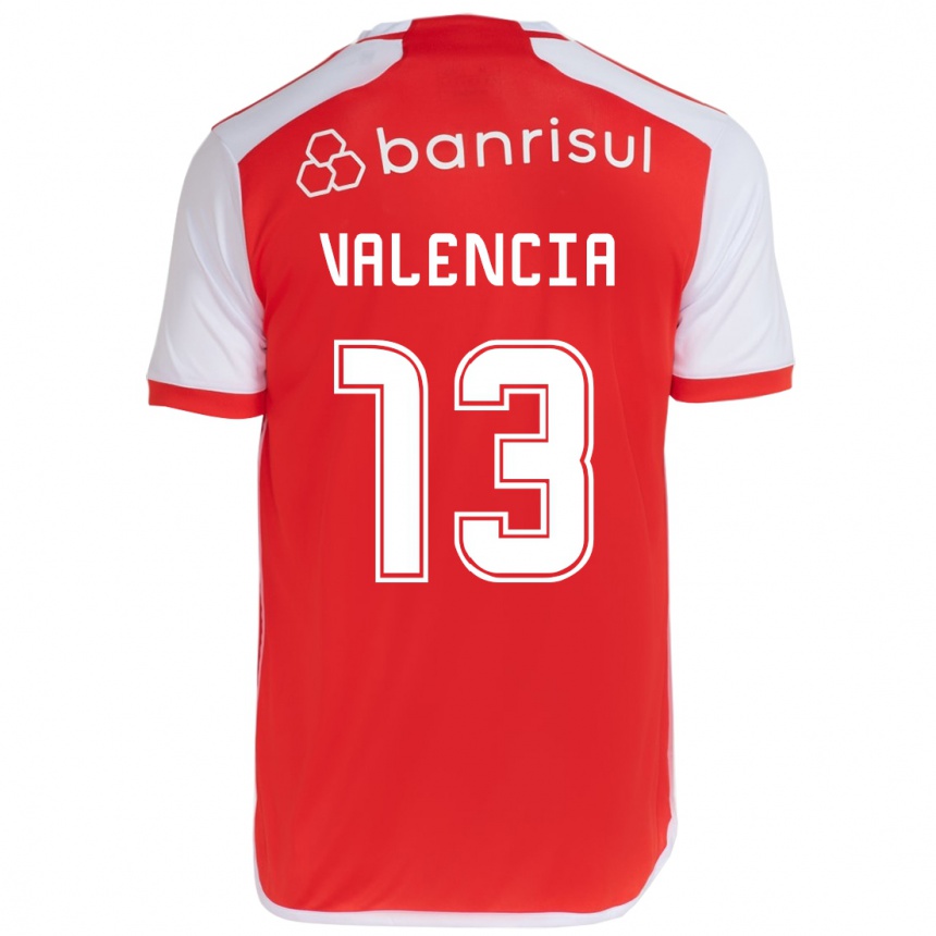 Niño Fútbol Camiseta Enner Valencia #13 Rojo Blanco 1ª Equipación 2024/25