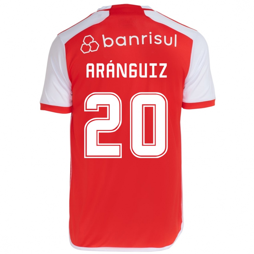 Niño Fútbol Camiseta Charles Aránguiz #20 Rojo Blanco 1ª Equipación 2024/25