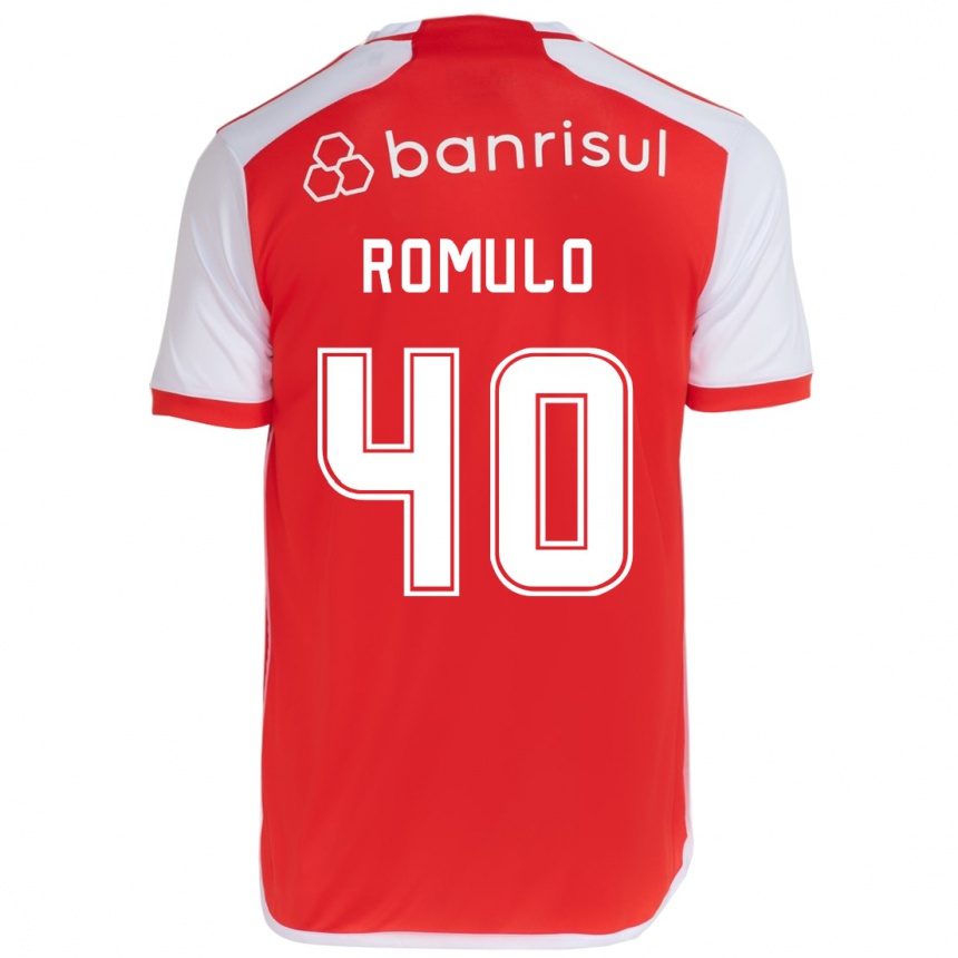 Niño Fútbol Camiseta Rômulo #40 Rojo Blanco 1ª Equipación 2024/25