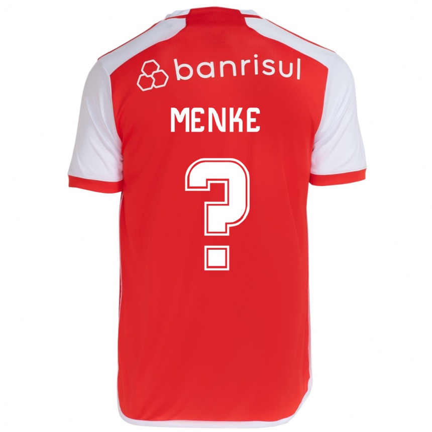 Niño Fútbol Camiseta Henrique Menke #0 Rojo Blanco 1ª Equipación 2024/25