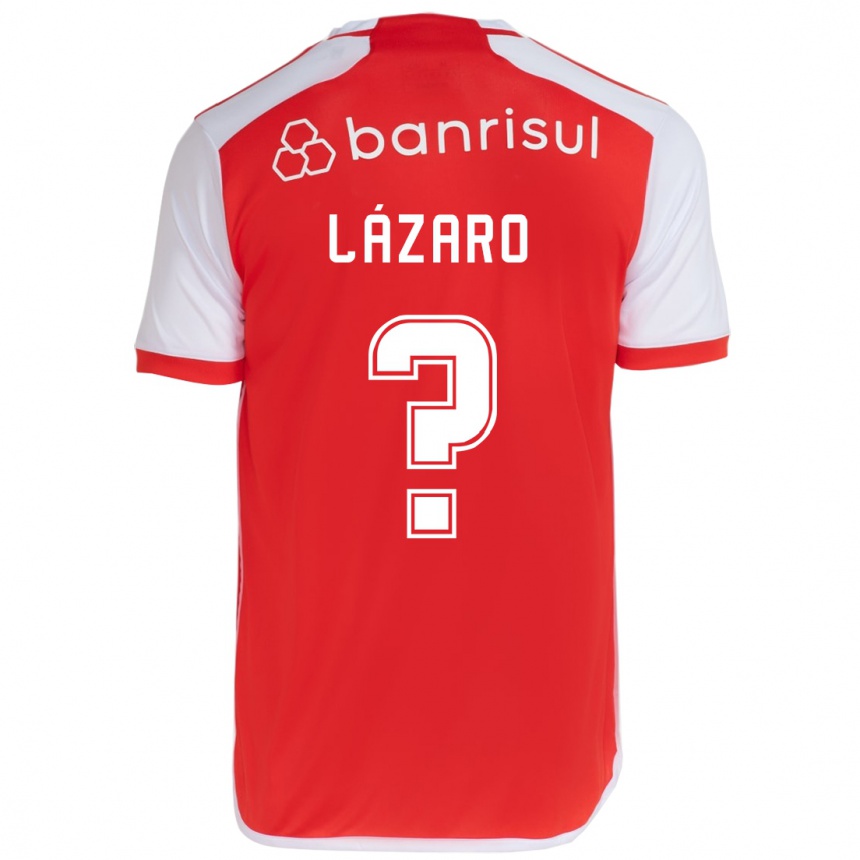 Niño Fútbol Camiseta Lázaro #0 Rojo Blanco 1ª Equipación 2024/25