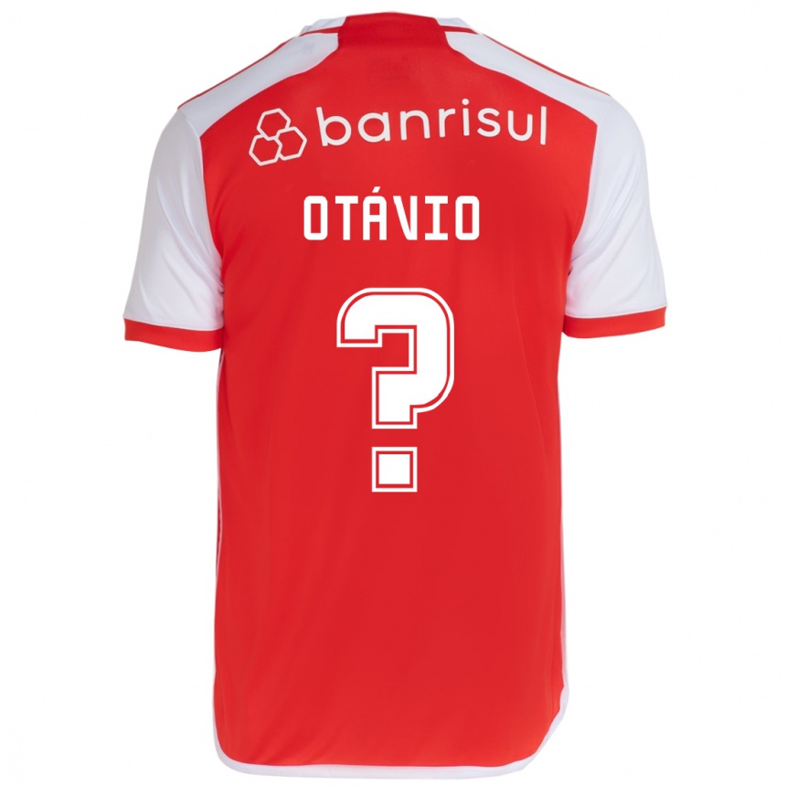 Niño Fútbol Camiseta Luis Otávio #0 Rojo Blanco 1ª Equipación 2024/25