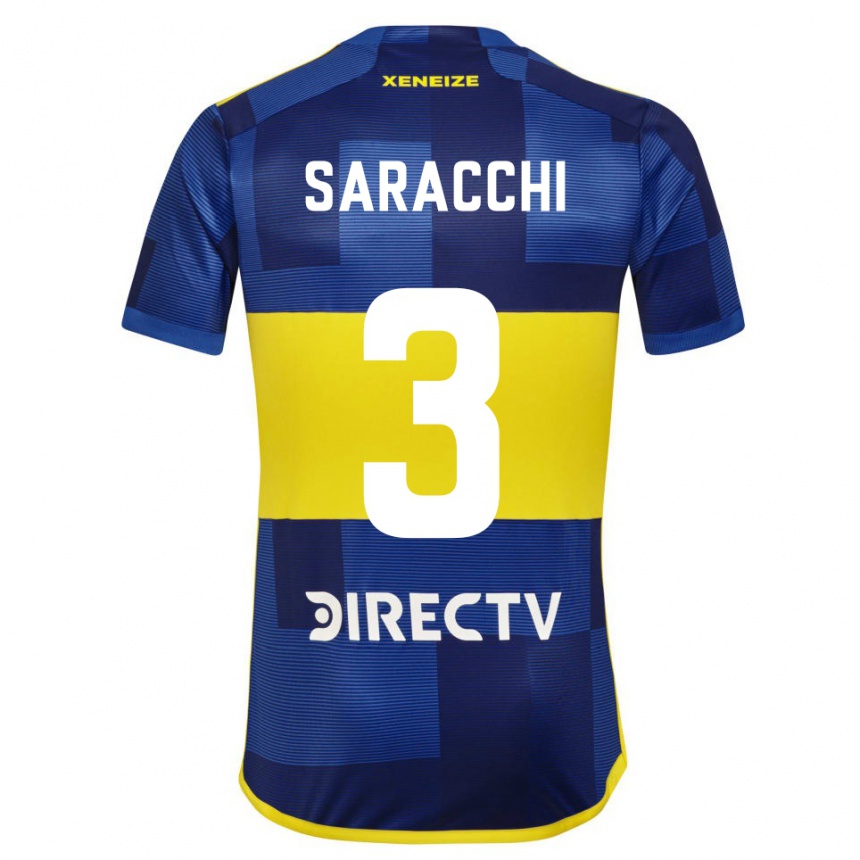 Niño Fútbol Camiseta Marcelo Saracchi #3 Azul Amarillo 1ª Equipación 2024/25